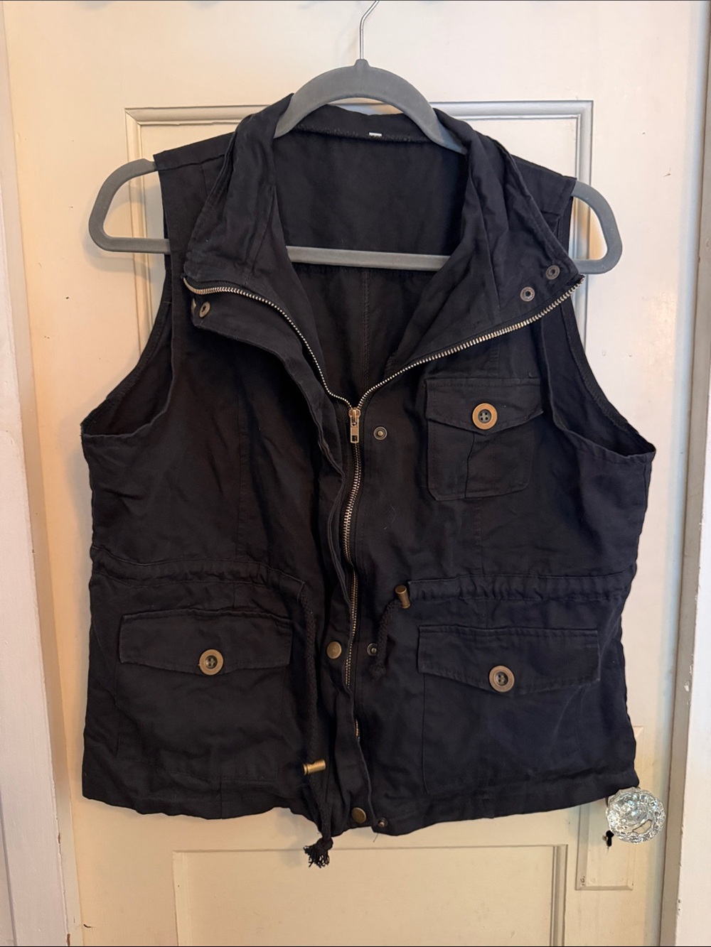 Women’s Black Utility Vest Jacket
